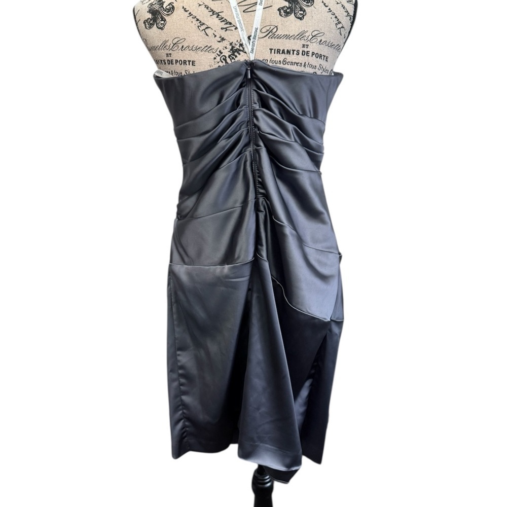 David's Bridal F14212 Strapless Pleated Formal Dress - Picture 2 of 7